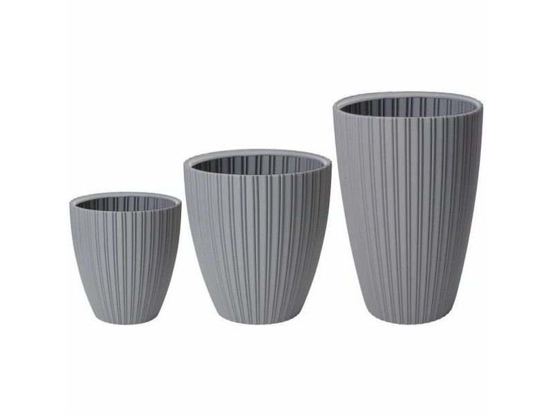 Саксия Garden ID Fancy Сив полиетилен 40 x 42 cm Саксия Garden ID Fancy Сив полиетилен 40 x 42 cm