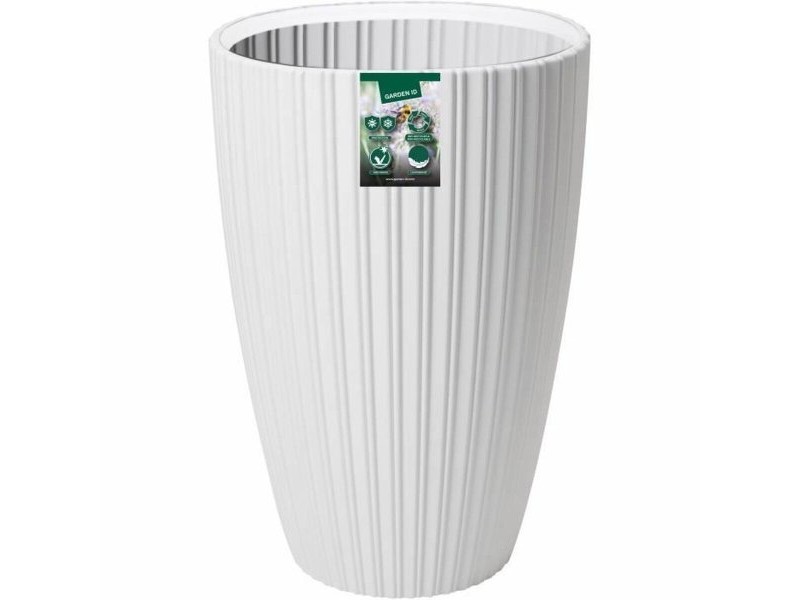 Саксия Garden ID Fancy Бял полиетилен 40 x 58 cm Саксия Garden ID Fancy Бял полиетилен 40 x 58 cm