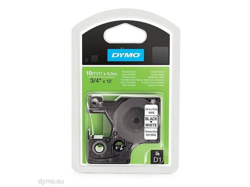 Ламинирана лента за етикетиране Dymo 16958 Бял Черен 19 mm x 3,5 m