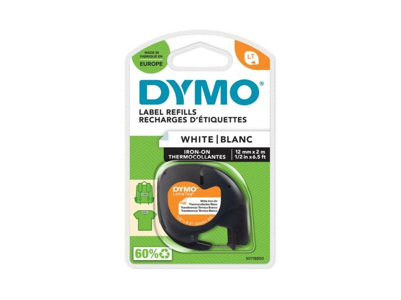Ламинирана касета Dymo S0718850 Черен/Бял