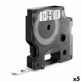 Ламинирана лента за етикетиране Dymo D1 41913 9 mm LabelManager™ Бял Черен (5 броя)