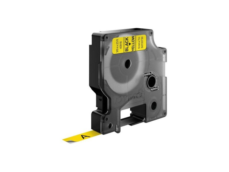 Ламинирана лента за етикетиране Dymo D1 40918 9 mm LabelManager™ Черен Жълт (5 броя)