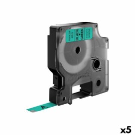 Ламинирана лента за етикетиране Dymo D1 40919 9 mm LabelManager™ Черен Зелен (5 броя)