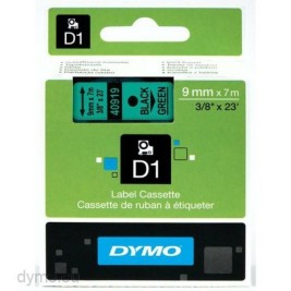 Ламинирана лента за етикетиране Dymo D1 40919 9 mm LabelManager™ Черен Зелен (5 броя)