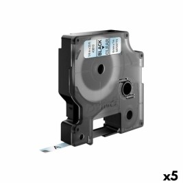 Ламинирана лента за етикетиране Dymo D1 43610 6 mm LabelManager™ Черен Прозрачен (5 броя)