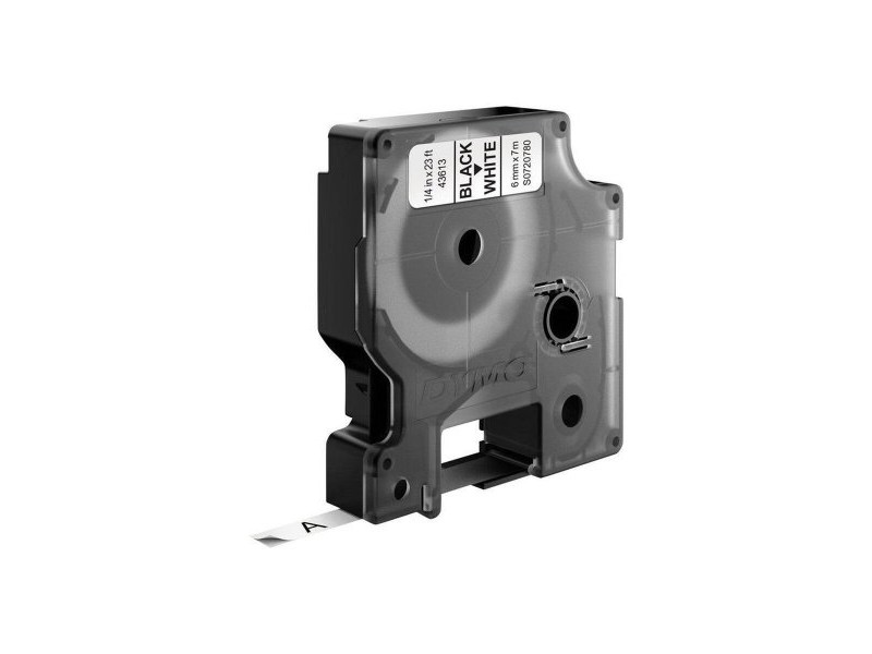 Ламинирана лента за етикетиране Dymo D1 43613 6 mm LabelManager™ Бял Черен (5 броя)