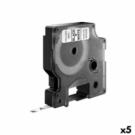 Ламинирана лента за етикетиране Dymo D1 43613 6 mm LabelManager™ Бял Черен (5 броя)
