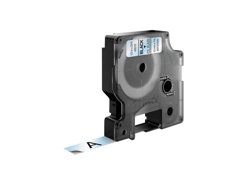 Ламинирана лента за етикетиране Dymo D1 45010 12 mm LabelManager™ Прозрачен Черен (5 броя)