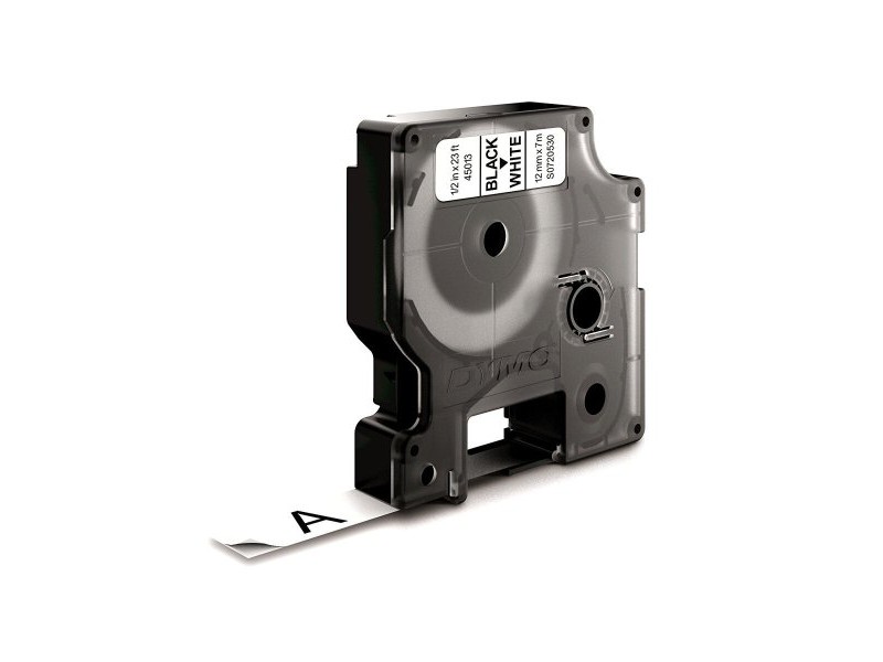Ламинирана лента за етикетиране Dymo D1 45013 12 mm LabelManager™ Бял Черен (5 броя)