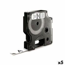 Ламинирана лента за етикетиране Dymo D1 45013 12 mm LabelManager™ Бял Черен (5 броя)