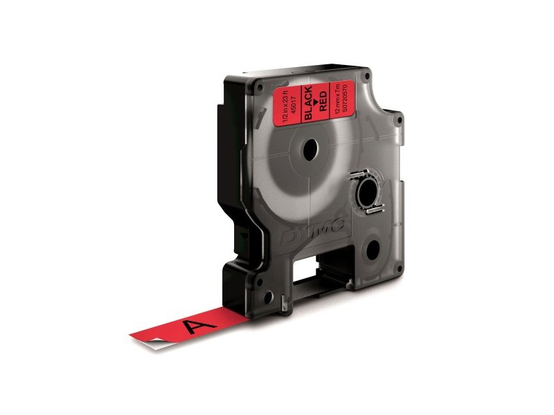 Ламинирана лента за етикетиране Dymo D1 45017 12 mm LabelManager™ Червен Черен (5 броя)