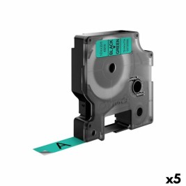 Ламинирана лента за етикетиране Dymo D1 45019 12 mm LabelManager™ Зелен Черен (5 броя)