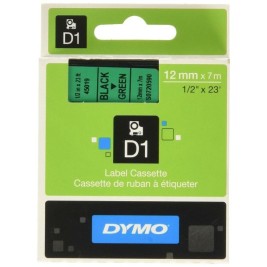 Ламинирана лента за етикетиране Dymo D1 45019 12 mm LabelManager™ Зелен Черен (5 броя)