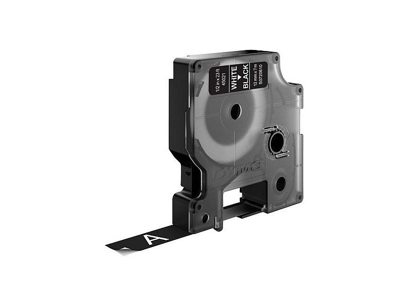 Ламинирана лента за етикетиране Dymo D1 45021 12 mm LabelManager™ Бял Черен (5 броя)