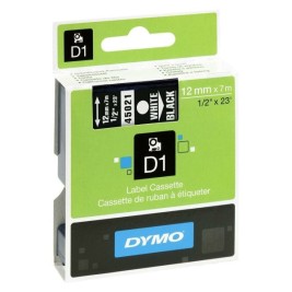 Ламинирана лента за етикетиране Dymo D1 45021 12 mm LabelManager™ Бял Черен (5 броя)