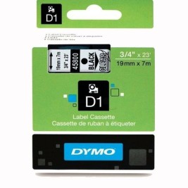 Ламинирана лента за етикетиране Dymo D1 45800 LabelManager™ Черен Прозрачен (5 броя)