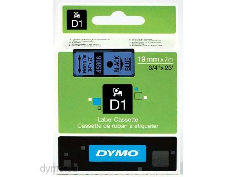 Ламинирана лента за етикетиране Dymo D1 45806 LabelManager™ Черен Син (5 броя)