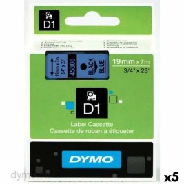 Ламинирана лента за етикетиране Dymo D1 45806 LabelManager™ Черен Син (5 броя)