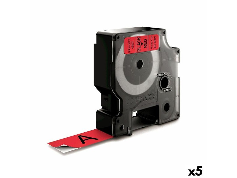 Ламинирана лента за етикетиране Dymo D1 45807 LabelManager™ Черен Червен (5 броя)