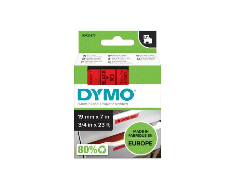 Ламинирана лента за етикетиране Dymo D1 45807 LabelManager™ Черен Червен (5 броя)
