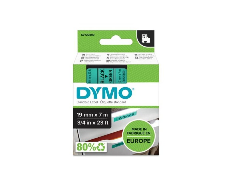 Ламинирана лента за етикетиране Dymo D1 45809 LabelManager™ Черен Зелен (5 броя)