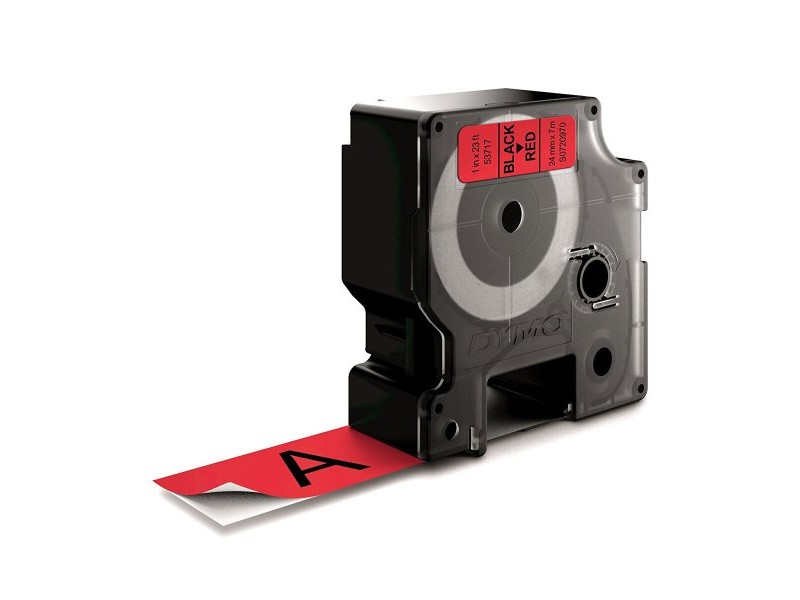 Ламинирана лента за етикетиране Dymo D1 53717 24 mm LabelManager™ Червен Черен (5 броя)