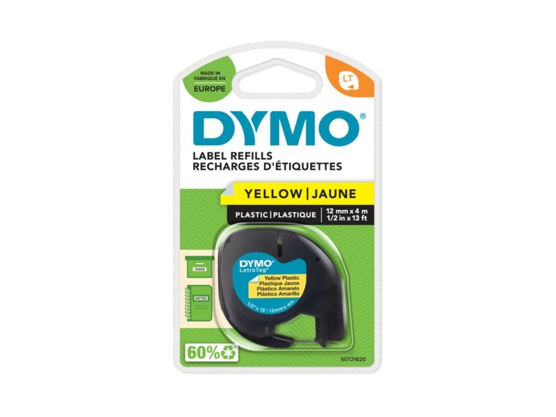 Ламинирана касета Dymo S0721620 Черен/Жълт