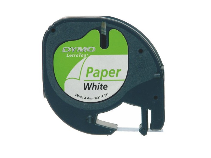 Ламинирана лента за етикетиране Dymo 91200 12 mm LetraTag® Бял Черен (10 броя) Ламинирана лента за етикетиране Dymo 91200 12 mm LetraTag® Бял Черен (10 броя)