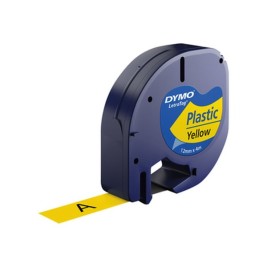 Ламинирана лента за етикетиране Dymo 91202 12 mm LetraTag® Черен Жълт (10 броя)