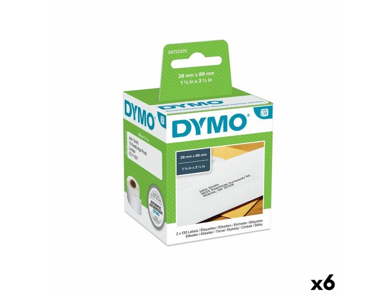 Етикети за принтер Dymo 99010 28 x 89 mm LabelWriter™ Бял Черен (6 броя)
