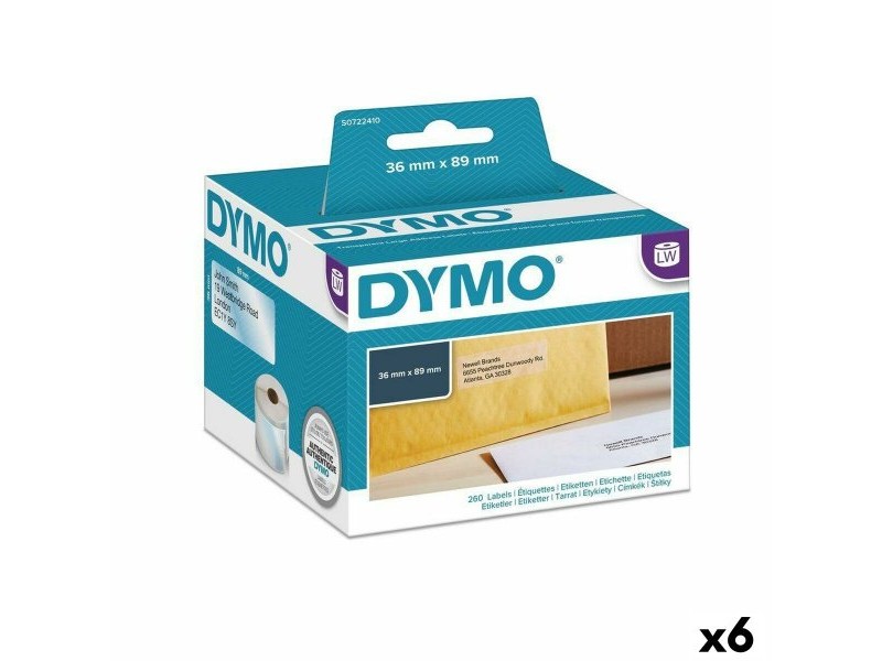 Етикети за принтер Dymo 89 x 36 mm LabelWriter™ Прозрачен (6 броя)