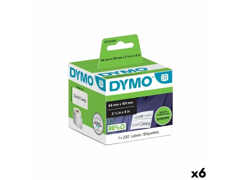 Етикети за принтер Dymo 99014 54 x 101 mm LabelWriter™ Бял Черен (6 броя)