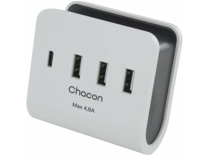 USB зарядно стена Chacon Бял