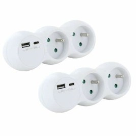 Табло с 2 гнезда с бутон за включване Chacon 47002 3680 W