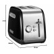 Тостер KitchenAid 5KMT2115EOB Черен 1100 W