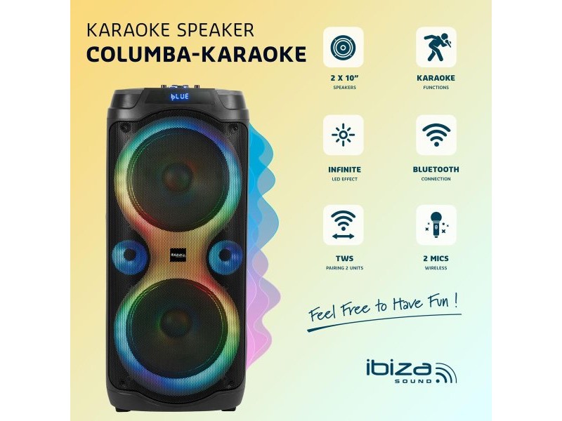 Колони Ibiza COLUMBA KARAOKE Черен