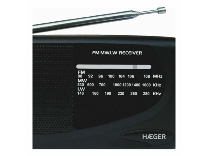 AM / FM радио Haeger PR-TRI.002A Черен