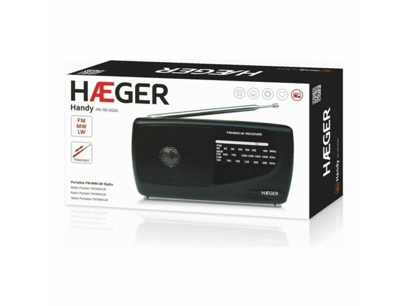 AM / FM радио Haeger PR-TRI.002A Черен