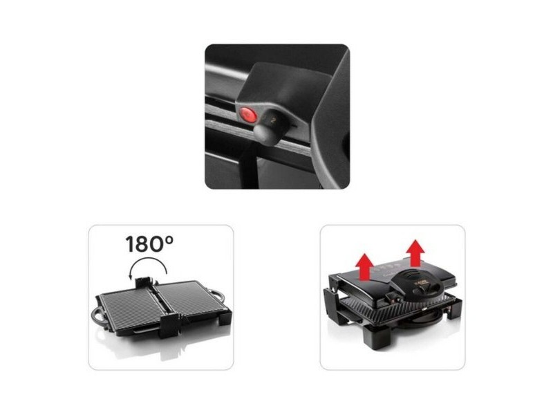 Grill Haeger GR-190.008A 1900W Черен Неръждаема стомана