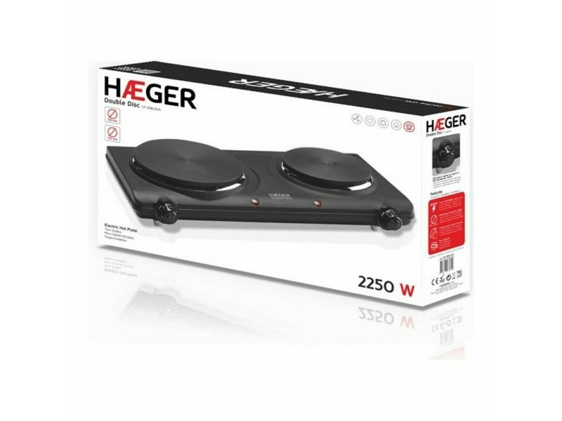Електрически Котлон Haeger HP-02B.013A Черен 2 Печки Многоцветен 2250W