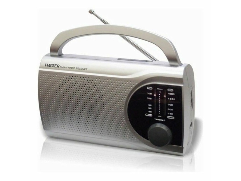 AM / FM радио Haeger PR-BIB.004B Сив
