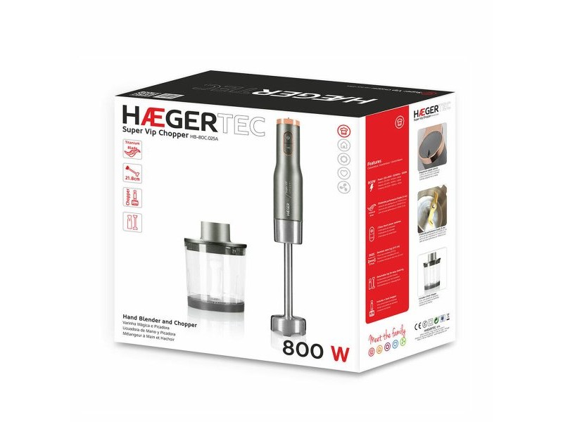 Ръчен блендер Haeger HB-80C.025A Сив 800 W