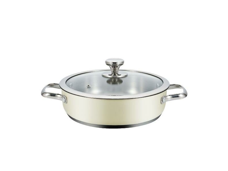 Касерола с Капак Haeger PA-24L.009A Бежов Ø 24 cm