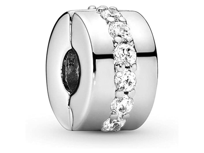 Charm Damă Pandora CLEAR SPARKLING ROW CLIP