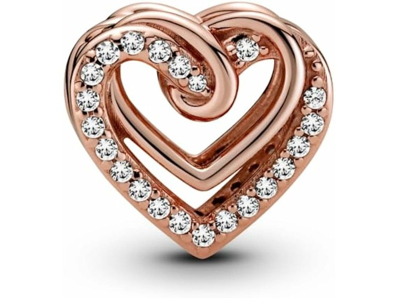 Charm Damă Pandora SPARKLING ENTWINED HEARTS