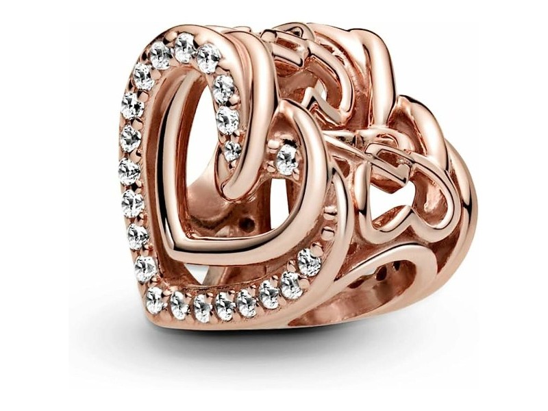 Charm Damă Pandora SPARKLING ENTWINED HEARTS