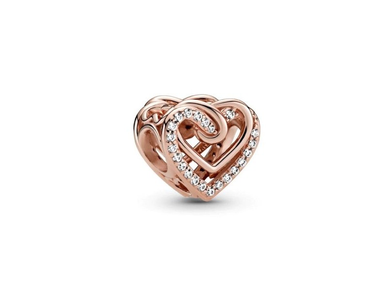 Charm Damă Pandora SPARKLING ENTWINED HEARTS