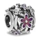Дамска огърлица Pandora OPENWORK PURPLE DAISY Сребрист Лилав