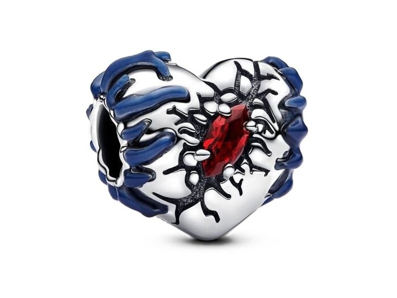 Дамска огърлица Pandora STRANGER THINGS GLOW-IN-THE-DARK HEART Сребрист