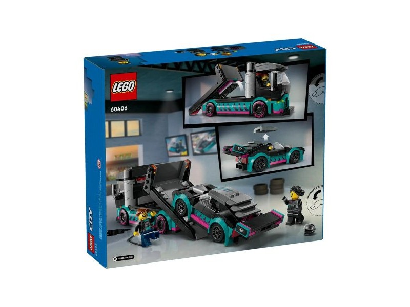Playset Lego 60406 Race Car and car carrier truck